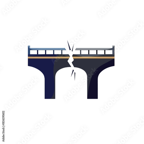 Cracked Bridge Gap Illustration
