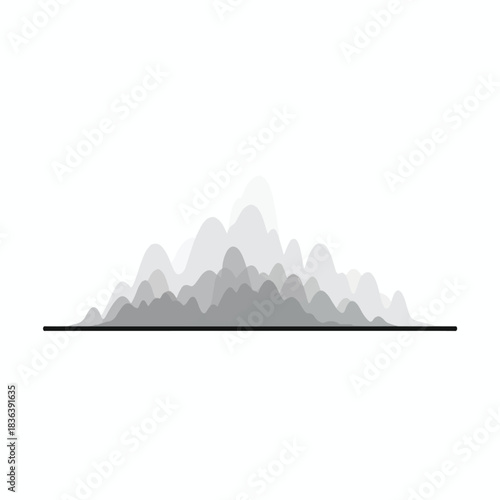 Mountain Range Silhouette Graphic