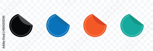 Peel off icon.  Vector for websites, mobile interfaces, presentations, banner, visual branding etc. Vector illustration. isolated on white and black background. EPS 10 .