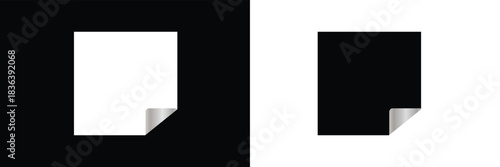 Peel off icon.  Vector for websites, mobile interfaces, presentations, banner, visual branding etc. Vector illustration. isolated on white and black background. EPS 10 .