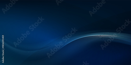 Blue wave line light screen gradient texture background. Abstract technology big data digital background. 3D rendering.