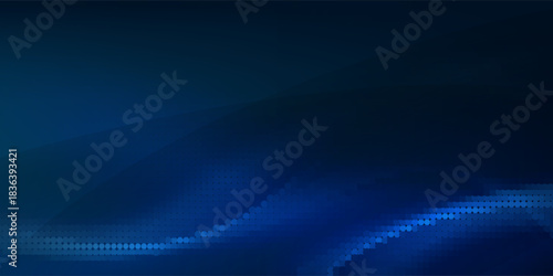 Dot blue wave light screen gradient texture background. Abstract technology big data digital background. 3d rendering.