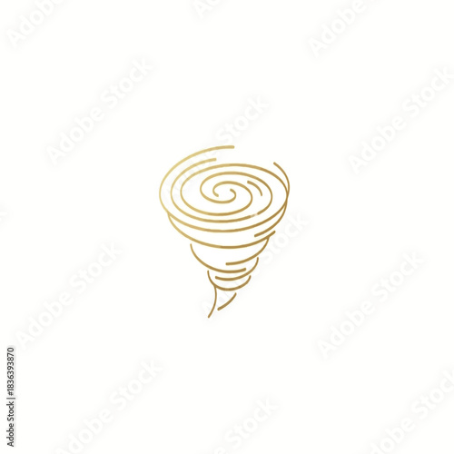 Spiral Tornado Graphic Minimal Design