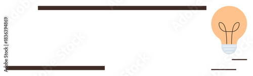 Light bulb with a face mask as a symbol of safety, health, and creativity. Ideal for innovation, health, protection, pandemic, solutions modern design education. Simple flat metaphor