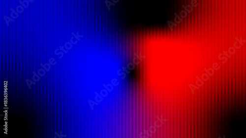 Blue and Red Motion Gradient Background, Abstract Ribbed Glass Effect, Vector Illustration