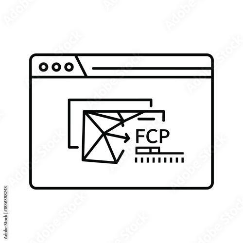 First Contentful Paint (FCP) Web Performance Metric Icon