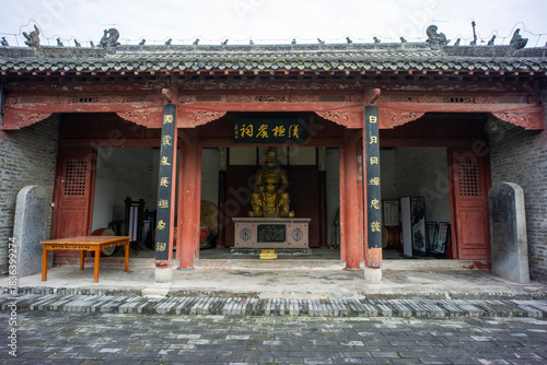 Zhang Fei Temple in Huaxi Lou Scenic Area, Bozhou City, Anhui Province, China.
