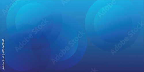 Blue Abstract Background With Circles And Gradient For Technology, Design, And Business Projects