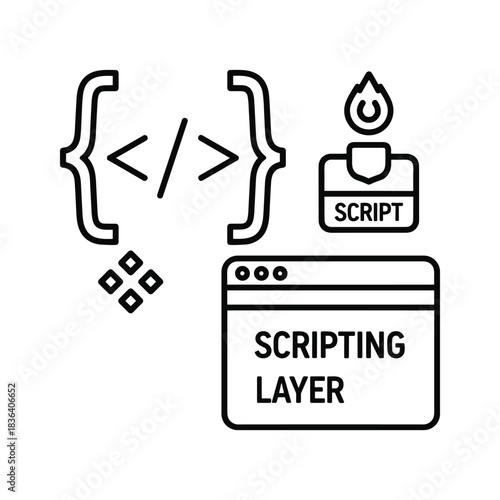 Scripting Layer and Code Development Icon