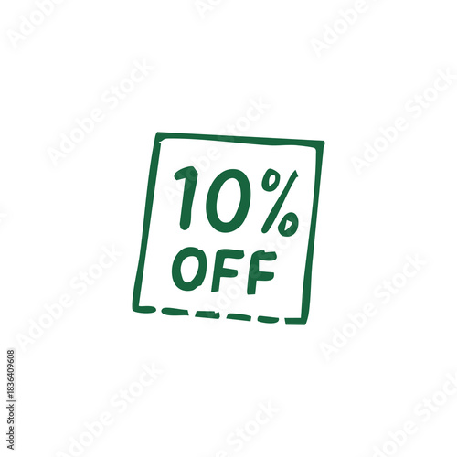 10 Off Discount Label