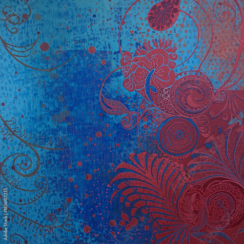 Wallpaper Mural abstract background with flowers Torontodigital.ca