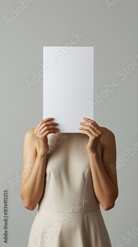 Wallpaper Mural businessman holding blank paper Torontodigital.ca