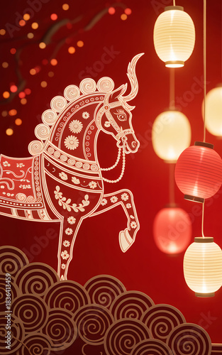 Wallpaper Mural chinese new year greeting card Torontodigital.ca