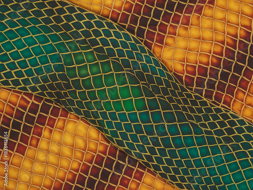 Wallpaper Mural undulating mesh of contrasting hues Torontodigital.ca