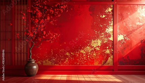 深紅のマット背景と金色ボケの高級コピースペース構図　ブランド広告向け

クラシック赤と金の輝き　ラグジュアリーなバレンタイン背景

シネマティックな深紅ライトとゴールドスポットライト　プレミアムデザイン素材

深みのある赤繊維テクスチャと強い光演出　高級ギフトプロモーション背景