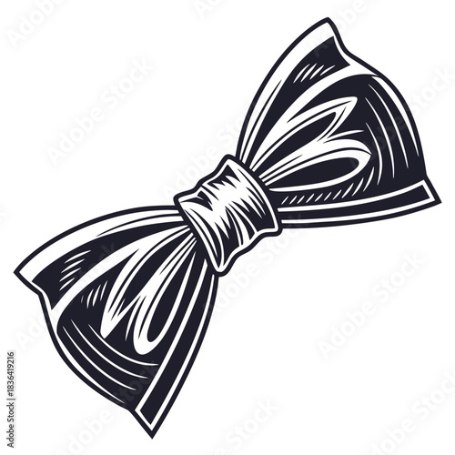 black and white bow tie