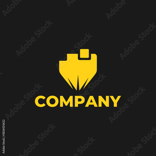 CNC machine illustration logo design, abstract, laser beam sparks, laser cutting, metalworking, element, machining, computer, stainless, modern, industrial, engineering, symbol, sign, laser, cutting