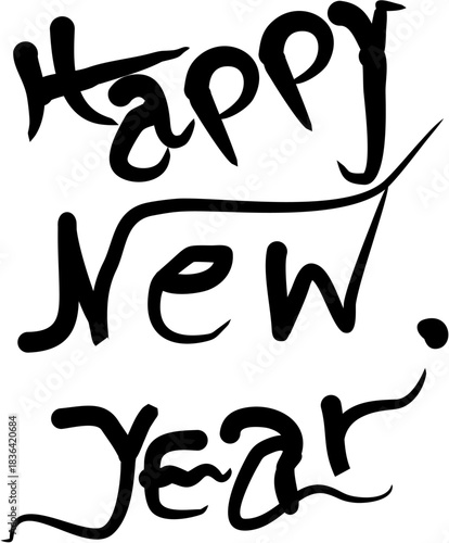 Happy New Year 2026 Celebration  Text, Festive Background, Party LighA complete black screen The total absence of light and color and completely without any features ,Pure blackness., 