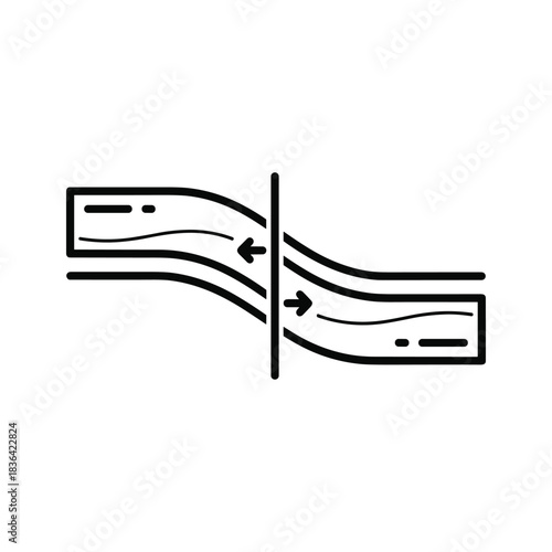 Illustrative Diagram of Flow Constriction and Bottleneck Effect