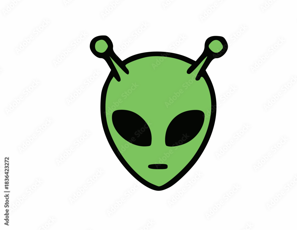 Naklejka premium Alien Head