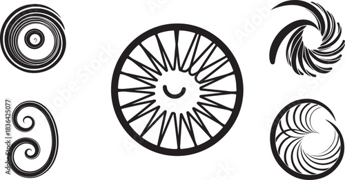 Abstract Infinity Symbol Icon Set - Endless Loop, Eternity, and Continuous Brush Stroke Logos