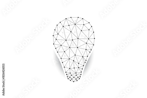 Modern creative lightbulb interconnected dots innovative ideas and technological solutions concept