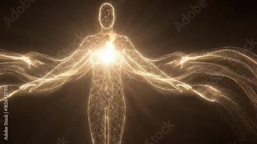 Energy Body Glowing in the Dark