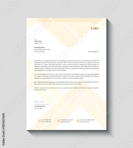 vector business letterhead template design