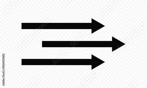 Three hand drawn arrows pointing down. illustrations for web or polygraphy design .Vector illustration. EPS 10 .