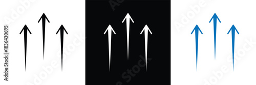 Three hand drawn arrows pointing down. illustrations for web or polygraphy design .Vector illustration. EPS 10 .