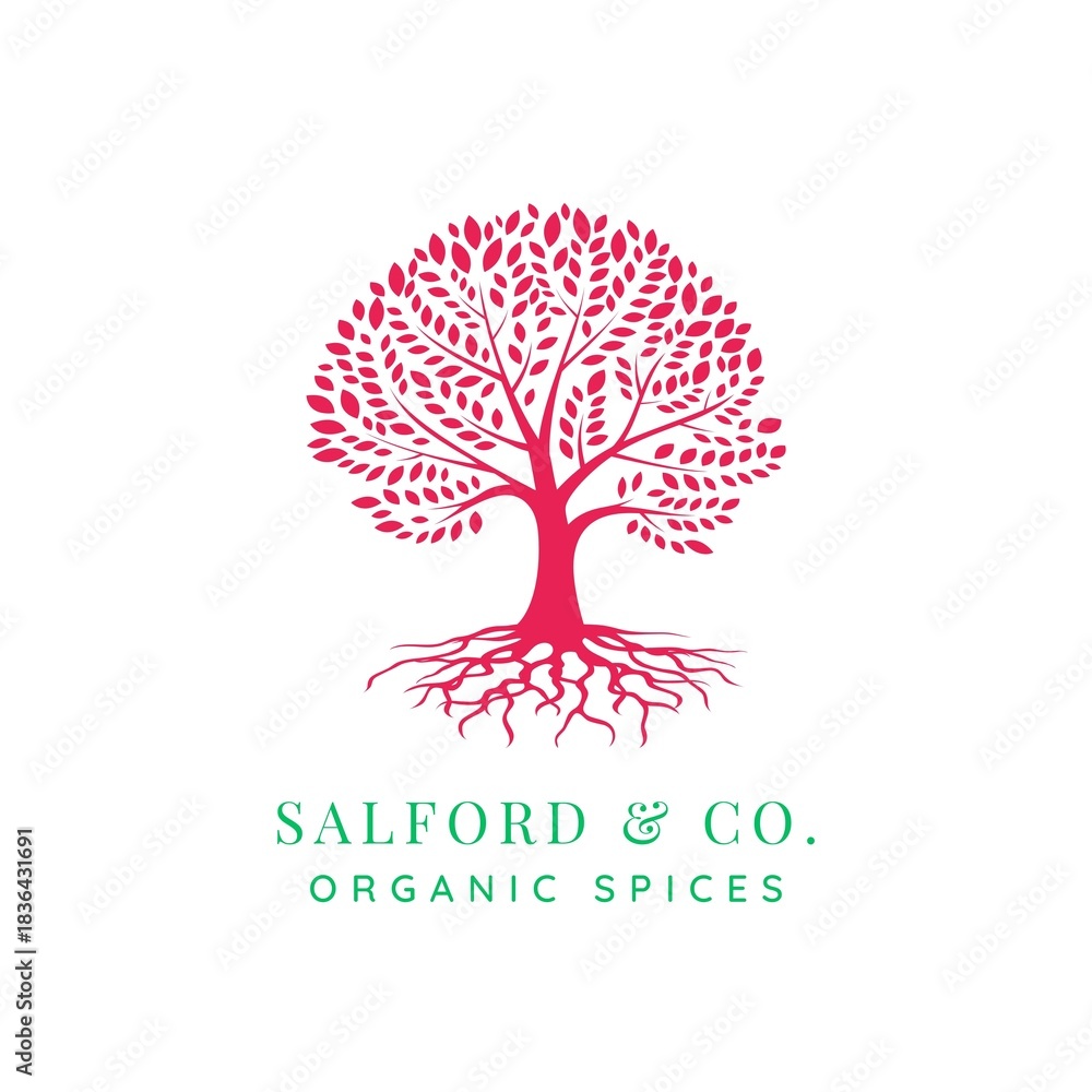 Obraz premium abstract tree silhouette vector illustration