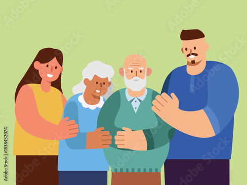 Mixed Family – Elderly with Young Adults