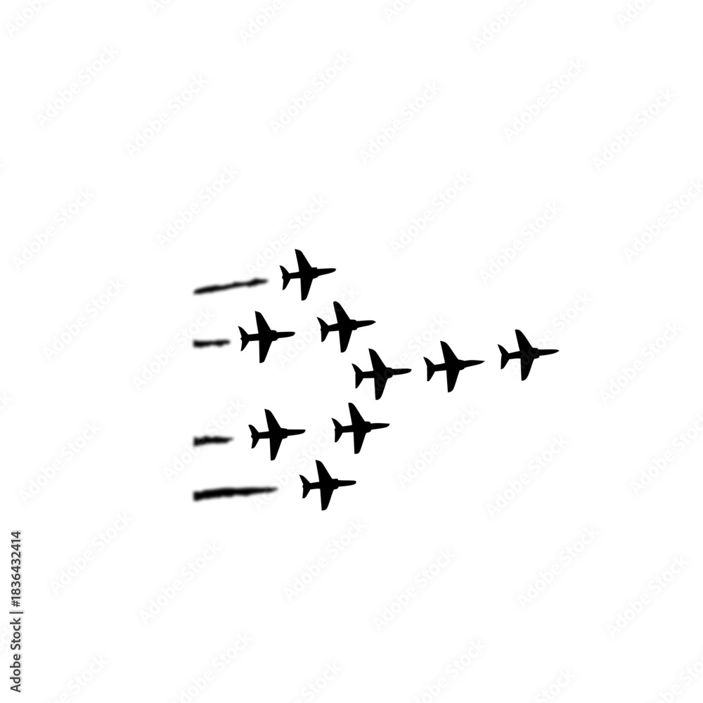 Obraz premium Airplane outline icon set for graphic and web design. Aviation icon set for air travel design. airplane vector set Silhouetted World War II Aircraft Modern Airplane Logo Vector Set Airplane and runway