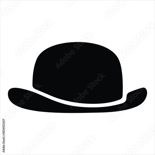 Top hat icon collection. Solid, filled icon set of top hats: classic hat, silk, magicians , vintage , steampunk top hat, wedding top. Vector icon. Hat icon filled flat sign concept for web design.Hat 