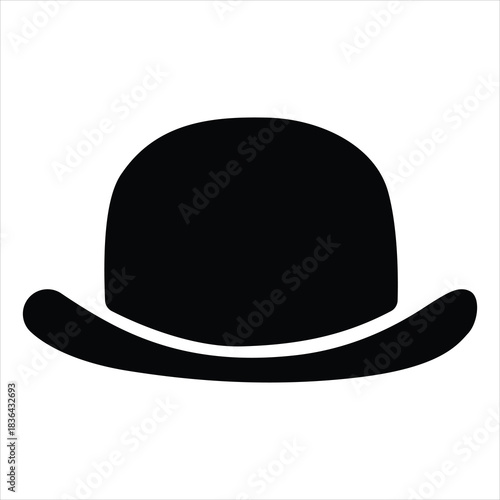 Top hat icon collection. Solid, filled icon set of top hats: classic hat, silk, magicians , vintage , steampunk top hat, wedding top. Vector icon. Hat icon filled flat sign concept for web design.Hat 