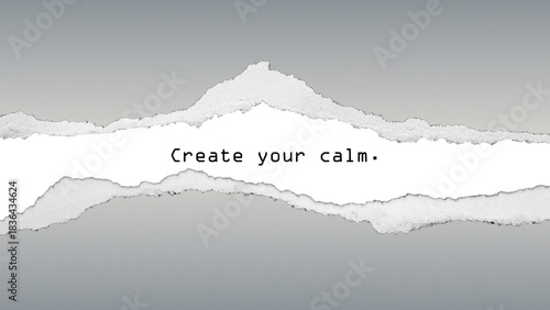 Obraz na płótnie Inspirational quote “Create your calm