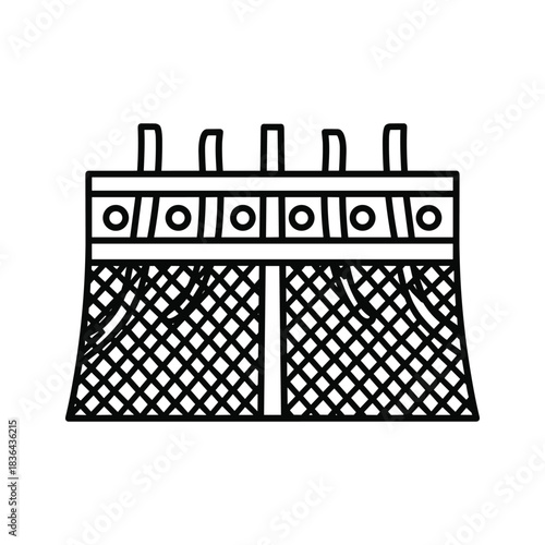 Stylized Ancient Incan Quipu Khipu Icon