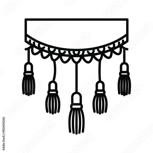Decorative Valance with Tassels Icon