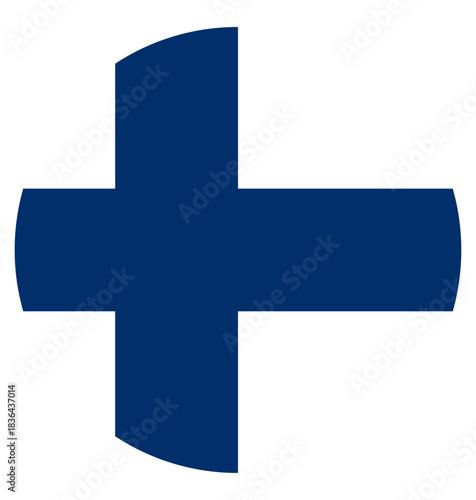 flag of Finland icon vector illustration 