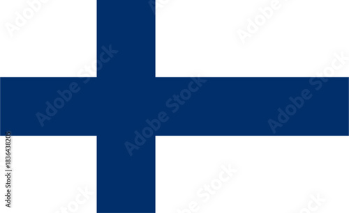 flag of Finland icon vector illustration 
