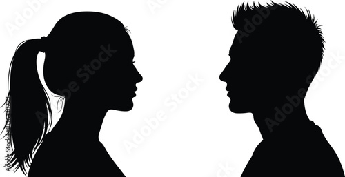 Collection of eight professional business people silhouettes, male and female, writing notes or signing documents on clipboards and tablets, representing office tasks, communication, and management.