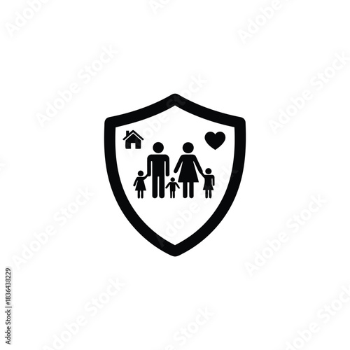 Family Insurance Protection Security. Safety Net Insurance Coverage. Financial Security Family Plan.