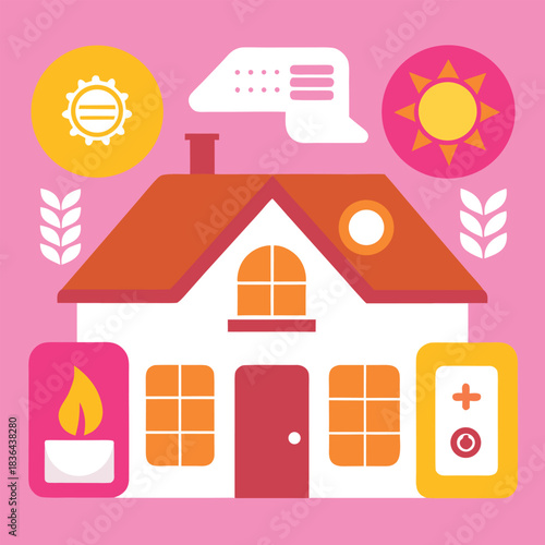 Modern smart thermostat interface design for eco friendly homes illustrating energy efficiency and digital control