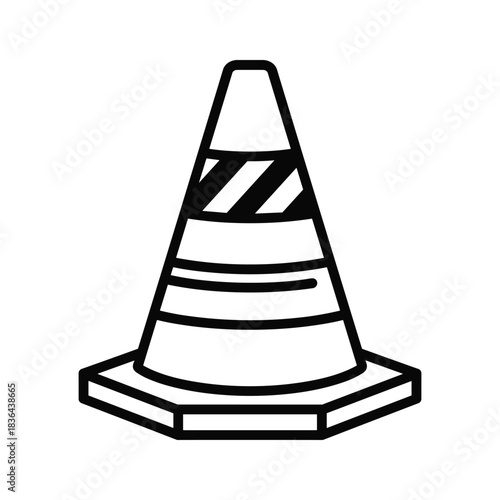 Traffic Cone Outline Icon