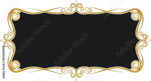 Elegant Ornate Frame for Text, Decorative Border, and Design Elements