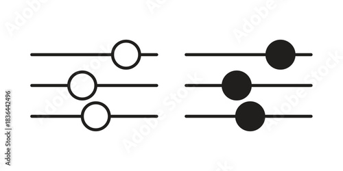 Filter Control icons vector collection for web designs. flat icons