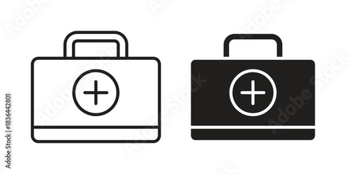 First aid icons vector collection for web designs. flat icons