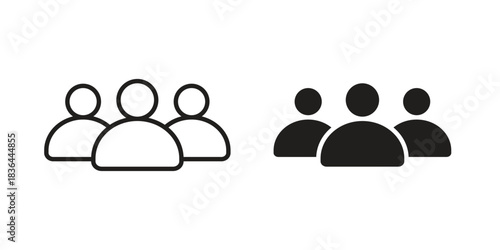 Group icons vector collection for web designs. flat icons