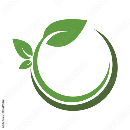 Green leaf logo design