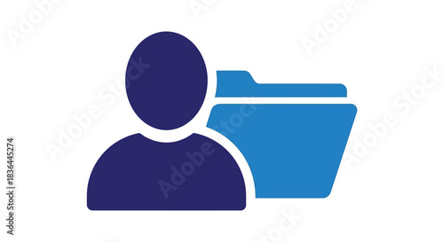 User folder icon for personal data management